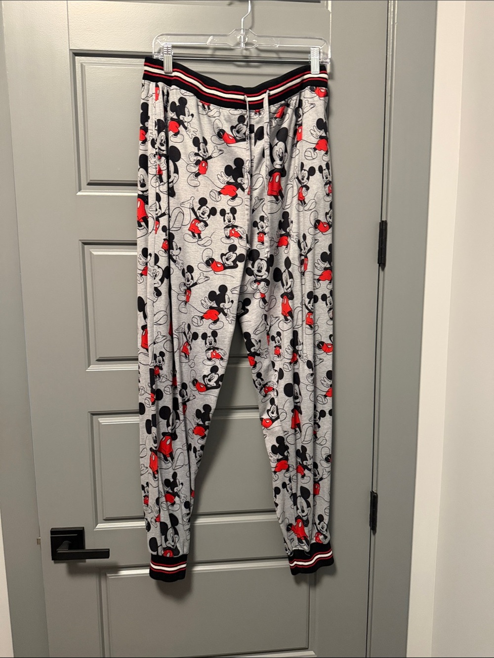 Disney Mickey Mouse Jogger Pajama Bottoms LARGE
